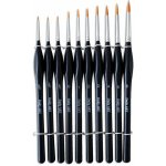 Daily ART Štětce kulaté syntetické 10 ks sada ergonomický úchop – Zboží Dáma