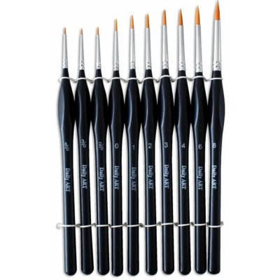 Daily ART Štětce kulaté syntetické 10 ks sada ergonomický úchop – Zboží Dáma