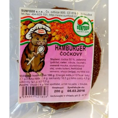 Sunfood Hamburger čočkový 200 g – Zboží Dáma