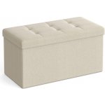 Textilomanie Taburet s úložným prostorem OTTOMAN 76x38 cm, krémový – Zboží Dáma