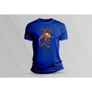Sandratex dětské bavlněné tričko Crash Bandicoot. Královsky modrá