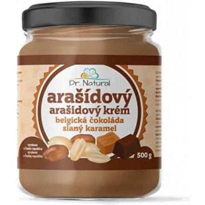 Dr.Natural Arašídový krém belgická čokoláda slaný karamel 500 g