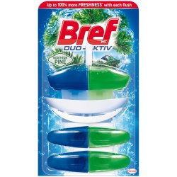 Bref Duo-Aktiv tekutý WC blok Northern Pine náhradní náplň 3 x 50 ml