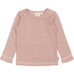 Dětské triko s dlouhým rukávem z merino vlny Petit piao růžové – Zboží Dáma