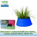 Dekorativní venkovní košík pro rostliny, modrý, průměr 50cm, obsah 25l - Velda Trendy Pond – Zboží Mobilmania