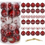 SPRINGOS Vánoční baňky červeno-bílé mix 5cm sada 30ks CA0151-XG – Zboží Dáma