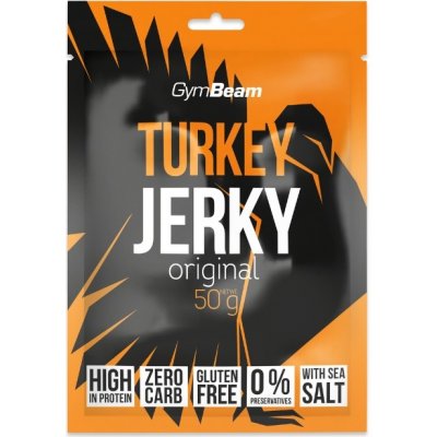 GymBeam Sušené maso Turkey Jerky 10 x 50 g