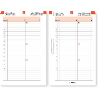 Formulář Denní plán A6 oboustranný 2026 183 listů – Zboží Živě