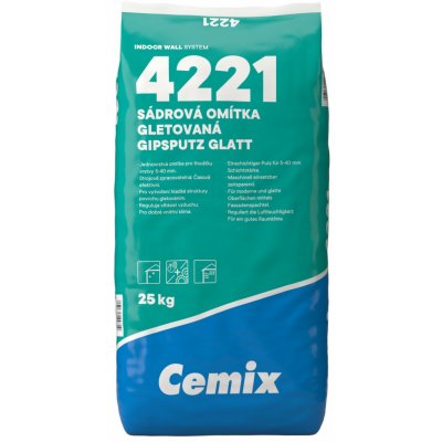 Cemix 4221 gletovaná Omítka sádrová 25kg – Sleviste.cz