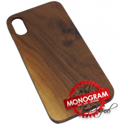 Pouzdro Prémiové dřevěné na iPhone X s vlastním textem – Zboží Mobilmania