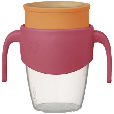 b.box 360° netekoucí učící hrneček 250 ml růžový/oranžový – Sleviste.cz
