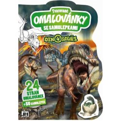 Tvarované omalovánky se samolepkami Dinosauři