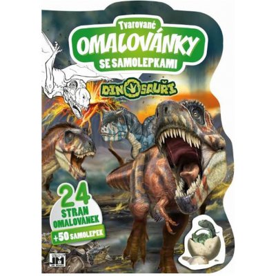 Tvarované omalovánky se samolepkami Dinosauři – Zboží Mobilmania