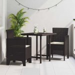OMAXI 583031 Zahradní křeslo 2 ks Hnědá 53 x 49 x 85 cm PP – Hledejceny.cz