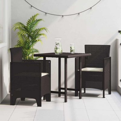 OMAXI 583031 Zahradní křeslo 2 ks Hnědá 53 x 49 x 85 cm PP – Hledejceny.cz