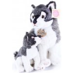 Rappa vlk s mládětem sedící 27 cm – Zboží Dáma