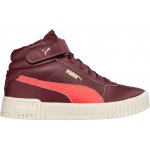 Puma dívčí zimní tenisky Carina 2.0 Mid vínová zlatá červená béžová – Zboží Mobilmania