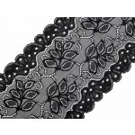 Elastická krajka / vsadka / běhoun šíře 16 cm Varianta: 3 černá, Balení: 1 m 40165/103521/179732 – Sleviste.cz