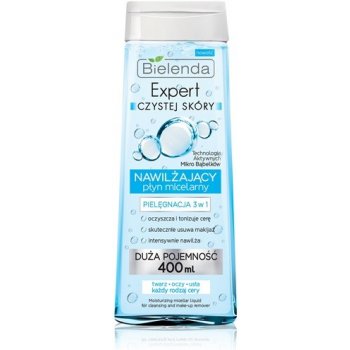 Bielenda Clear Skin Expert Moisturizing micelární čistící voda 3 v 1 400 ml