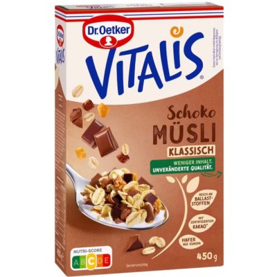 Dr. Oetker Vitalis čokoládové müsli klasik 450 g – Hledejceny.cz