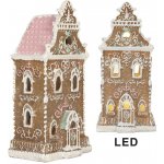 Clayre & Eef Perníkový LED domek Gingerbread Cotti - 9*7*18 cm – Hledejceny.cz