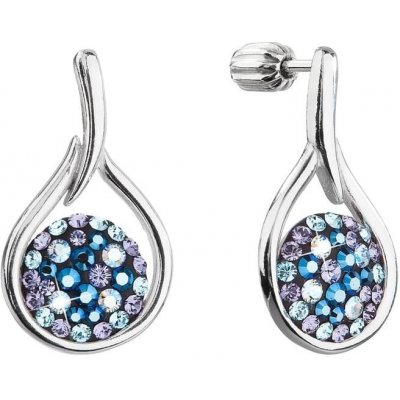 Swarovski elements stříbrné visací kapky 31305.3 blue style – Zbozi.Blesk.cz