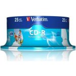 Verbatim CD-R 700MB 52x, Printable, spindle, 25ks (43439) – Hledejceny.cz