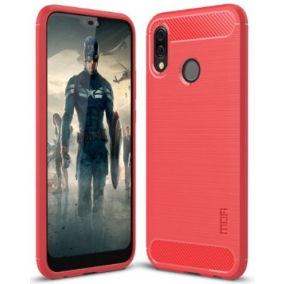 Pouzdro Mofi s broušenou texturou Huawei P20 Lite - červené – Sleviste.cz