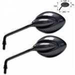 Zrcátka na motorku STRATO, plastová univerzální, karbonová zrcátka se závitem M8 - 2x pravý | Zboží Auto