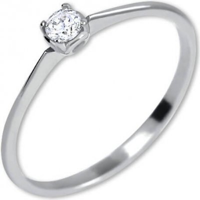 Soliter Zásnubní prsten z bílého zlata s krystalem 226 001 01036 07 – Zboží Mobilmania