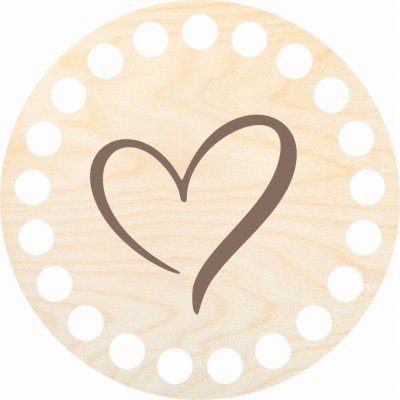 Chráněná dílna Dřevěný svět Podtácek 10 cm, srdíčko – Hledejceny.cz