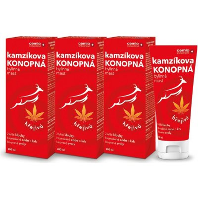 Cemio Kamzíkova konopná mast hřejivá 3 x 200 ml – Hledejceny.cz