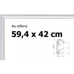 BFHM Hliníkový rám 59,4x42cm A2 stříbrný – Hledejceny.cz