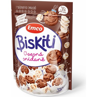 Emco Biskiti čokoládové s lupínky 350 g – Zboží Dáma