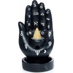 Indie stojan na vonné kužely tekoucí dým Mantrická ruka – Zboží Dáma