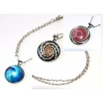 Fashion Jewerly Řetízek amulet galaxie nebula, nekonečnost vesmíru, fibonacci, spirála, vortex 3187 – Hledejceny.cz