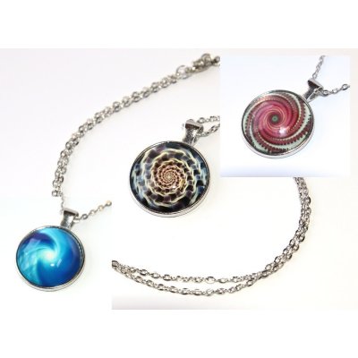 Fashion Jewerly Řetízek amulet galaxie nebula, nekonečnost vesmíru, fibonacci, spirála, vortex 3187 – Hledejceny.cz