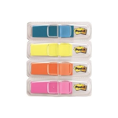 Záložka samolepicí 3M Post-it, 11,9x43,2 mm, plastová, neonové barvy, 4x35 ks – Hledejceny.cz
