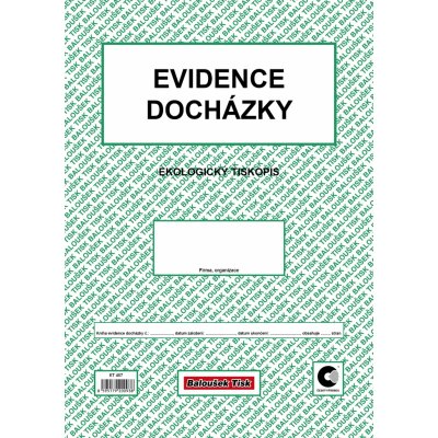 Baloušek Tisk ET407 Evidence docházky A4 – Hledejceny.cz