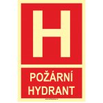 Požární hydrant ISO 7010 - fotoluminiscenční ftl samolepka 200 x 150 mm – Hledejceny.cz