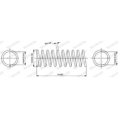Pružina podvozku MONROE SP2616