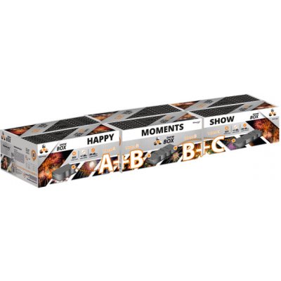 HAPPY MOMENTS SHOW A+B+C složený ohňostroj 521 výstřelů – Hledejceny.cz