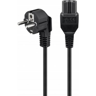 goobay Kabel síťový, CEE 7/7(M) - IEC320 C15, 2m, černý (93277) - 19.92.0060 – Zboží Mobilmania