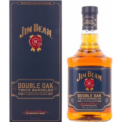 Jim Beam Double Oak Twice 43% 0,7 l (holá láhev) – Hledejceny.cz