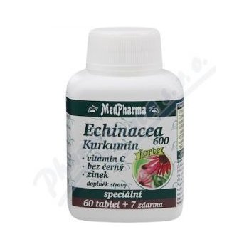 MedPharma Echinacea 600 Forte kurkumin vit. C bez černý zinek 67 tablet