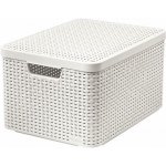 Box Curver Style L 30L s víkem krémově bílý – Zboží Dáma