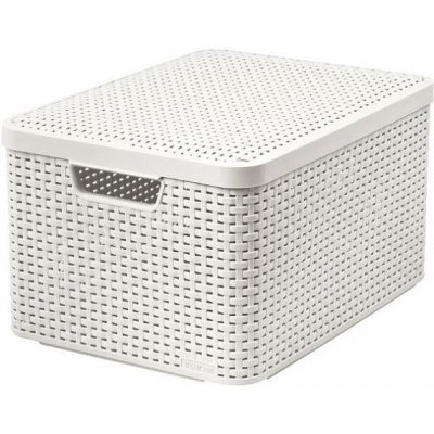 Box Curver Style L 30L s víkem krémově bílý – Zboží Dáma