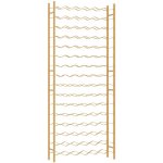 vidaXL Stojan na víno pro 96 lahví Golden Metal – Sleviste.cz