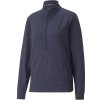 Dámský svetr a pulovr Puma W Cloudspun Rockaway quarter Zip Jumper Womens Navy Blazer