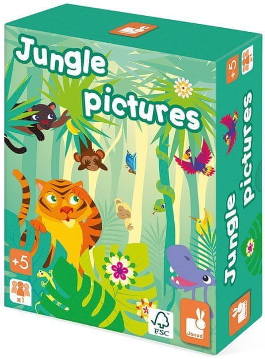 Janod Logická hra pro děti Obrázky z džungle